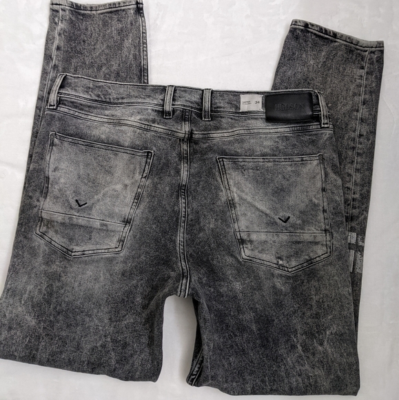 Hudson Sartor Relaxed Skinny Distressed Edgy Graphic Jeans - Picture 13 of 14